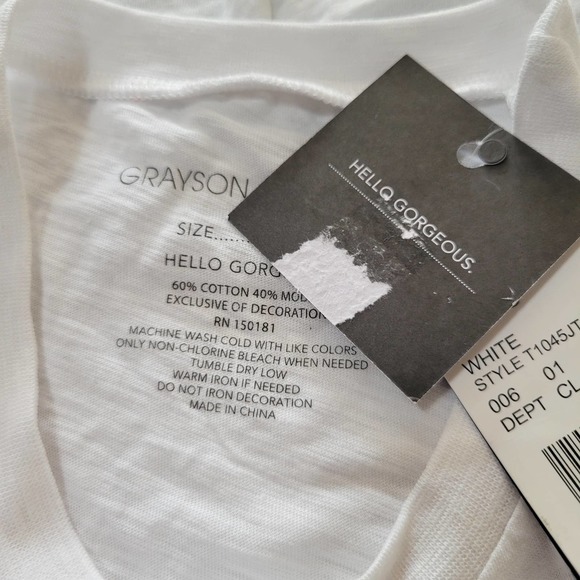 Grayson Threads Montauk Short Sleeve Graphic T-Shirt, White NWT $13 Size Medium - Picture 6 of 6